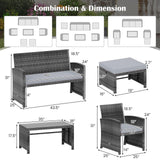 Tangkula 6 Pieces Patio Furniture Set
