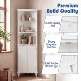 Tangkula Corner Bathroom Floor Cabinet