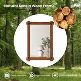Tangkula Wood Framed Mirror