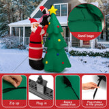 Tangkula 6 FT Inflatable Christmas Tree & Santa Claus
