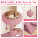 Tangkula 52" Tall Cat Tower with Cushioned Top Perch