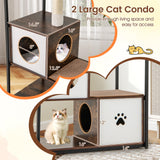 Tangkula Modern Cat Tree with Metal Frame
