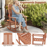 Tangkula Outdoor Patio Wood Rocking Chair