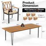 Tangkula 9 Pieces Patio Dining Set, Outdoor Furniture Set w/ 8 Chairs