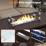 Tangkula 51 Inch Propane Fire Pit Table for Patio