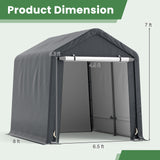 Tangkula 6x6.5/8x6.5Ft Portable Shed