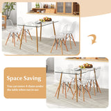 Tangkula 5 Pieces Dining Room Table Set, Modern Table & Chair Set for 4