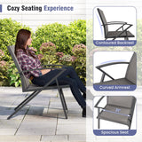 Tangkula Patio Chairs with Heavy Duty Metal Frame