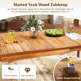 Tangkula Patio Extendable Dining Table for 6-8 People