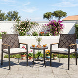 Tangkula Wicker Patio Chairs Set of 4