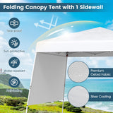 Tangkula Pop Up Canopy with Sidewall (10x10 FT)