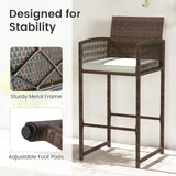 Tangkula Patio Bar Stools Set of 2/4