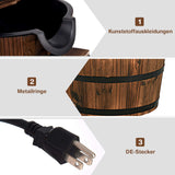 Tangkula 2-Tier Water Fountain Outdoor for Garden Patio Backyard, Fir Wood