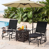 Tangkula Outdoor Glider Chair with Metal Frame & Armrests (1/2)