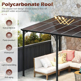 Tangkula 10x13 Ft Lean to Wall-Mounted Gazebo