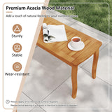 Tangkula Acacia Wood Outdoor Bench