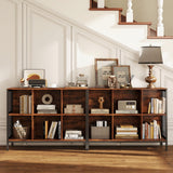 Tangkula 6 Cube Bookcase with Heavy-Duty Metal Frame for Home Office