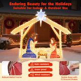 Tangkula 4.7 FT Christmas Lighted Nativity Scene Set