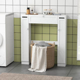Tangkula Over The Toilet Storage Cabinet, Freestanding Toilet Storage with Adjustable Shelves & Paper Holder