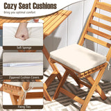 Tangkula Outdoor Wood Bistro Set