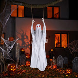 Tangkula 6.6 FT Halloween Animated Swing Ghost with Light up Eyes