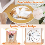 Tangkula 47 Inch Sports Themed Cat Tower with Jute Scratching Posts