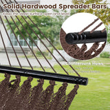 Tangkula 10.5FT Caribbean Double Hammock with Curved Spreader Bars