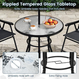 Tangkula 6 Pieces Patio Dining Set with Umbrella for Garden