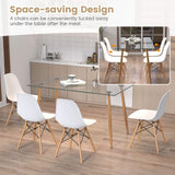 Tangkula 5 Pieces Dining Room Table Set, Modern Table & Chair Set for 4