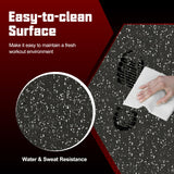 Tangkula 0.79" Thick Rubber Top Exercise Mat 48 Sq Ft
