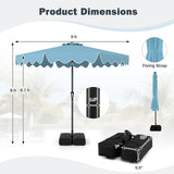 Tangkula 9 FT Patio Umbrella with Base Included