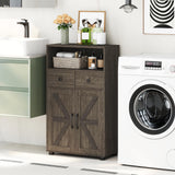 Tangkula 24 x 12 x 40 Inches Farmhouse Bathroom Storage Cabinet