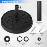 Tangkula Umbrella Base, 31 lbs Capacity Heavy-Duty Patio Outdoor Round Umbrella Stand for 9 ft Umbrella