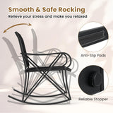 Tangkula 3 Piece Patio Rocking Set