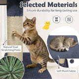 Tangkula 58 Inch Multi-Level Cat Tree Soft Plush Cat Tower with Padded Top Perch