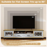 Tangkula Farmhouse TV Stand for TVs up to 80”
