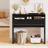 Tangkula Extendable Computer Desk with 2 Storage Drawers