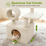 Tangkula 48 Inch Multi-Level Cat Tower with Large Condo