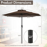 Tangkula 8.5 FT Outdoor Patio Umbrella