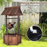 Tangkula Outdoor Wishing Well Water Fountain, 20" x 23" x 46"