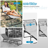 Tangkula Widen Folding Chaise Lounge Chair Set of 2