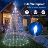 Tangkula 10 ft Outdoor Christmas Tree Star String Lights w/ 560 LED Lights