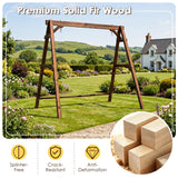 Tangkula 880lbs A-Frame Wood Porch Swing Frame