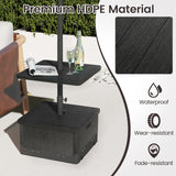 Tangkula 3-in-1 Patio Umbrella Base 175 LBS Moveable Umbrella Stand