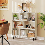 Tangkula 8 Cube Bookcase with 5 Tapered Metal Legs