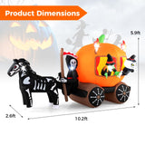 Tangkula 10.2 FT Long Halloween Inflatable Carriage
