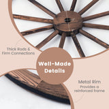 Tangkula 30" Decorative Wooden Wheels Set of 2 or 4