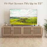 Tangkula Farmhouse TV Stand for TVs Up to 75 Inches