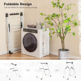 Tangkula 2-Level Laundry Drying Rack, Foldable Clothes Drying Rack with Height Adjustable Wings