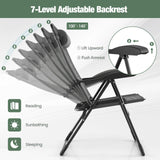 Tangkula Folding Patio Chairs Set